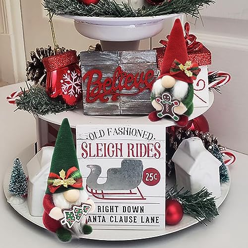 Handmade Christmas Gnomes with Gingerbread Ornaments