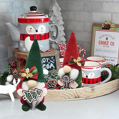 Handmade Christmas Gnomes with Gingerbread Ornaments