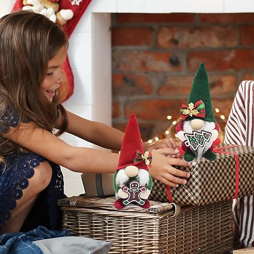 Handmade Christmas Gnomes with Gingerbread Ornaments