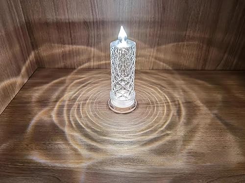 Romantic LED Flameless Candles with Rose Halo