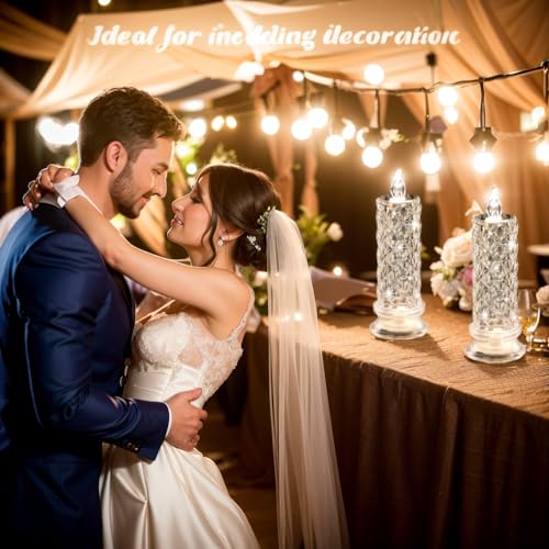 Romantic LED Flameless Candles with Rose Halo