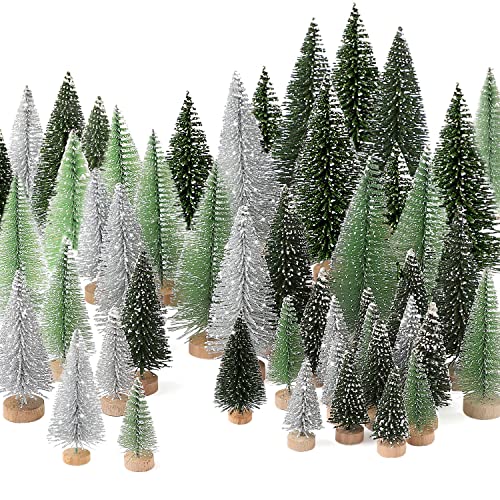 30 Mini Artificial Christmas Trees for Holiday Decor