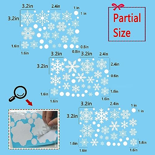 321PCS Snowflake Window Clings for Holiday Cheer