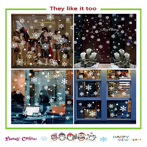 321PCS Snowflake Window Clings for Holiday Cheer