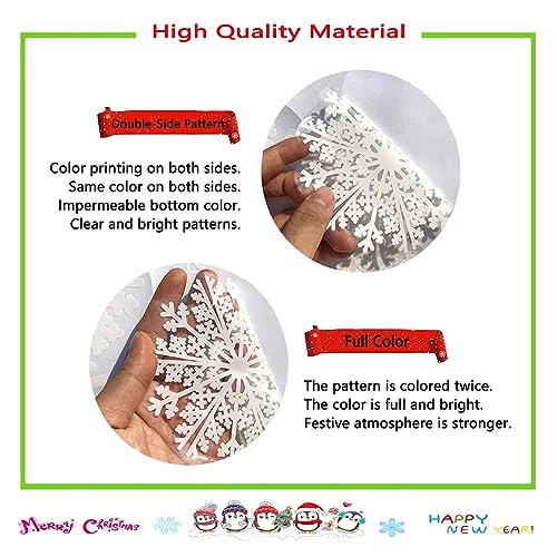 321PCS Snowflake Window Clings for Holiday Cheer