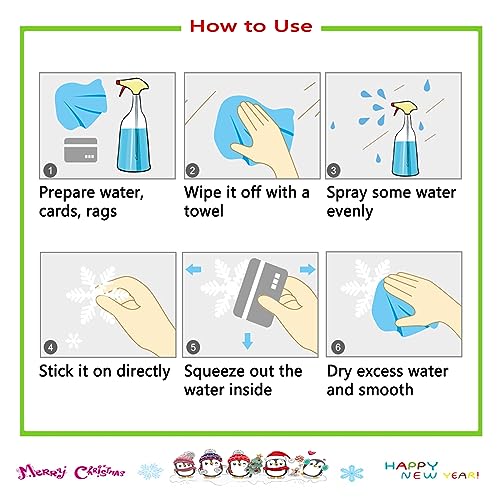 321PCS Snowflake Window Clings for Holiday Cheer