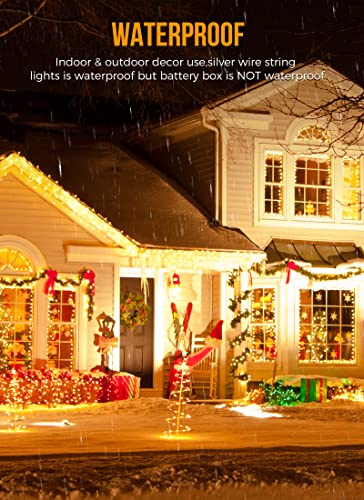10ft Waterproof Warm White Fairy Lights - 120 LEDs