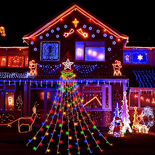 Multicolor 12.6ft 350LED Outdoor Christmas Lights