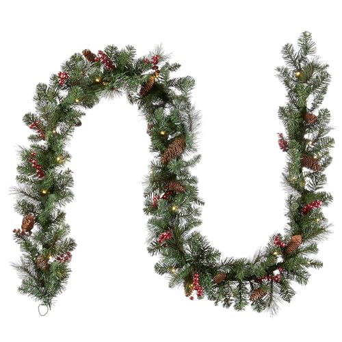 Pre-Lit Crestwood Spruce Christmas Garland with Lights
