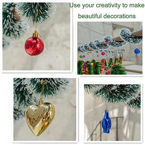 50 Feet Green Snowy Christmas Garland Streamers