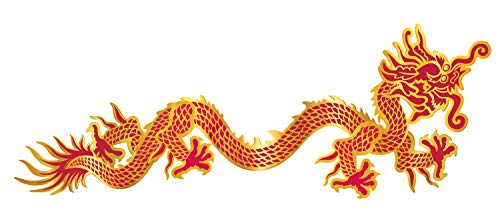 Beistle Red and Gold Dragon Cutout Decoration