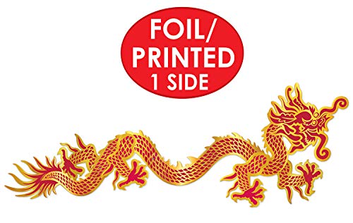 Beistle Red and Gold Dragon Cutout Decoration