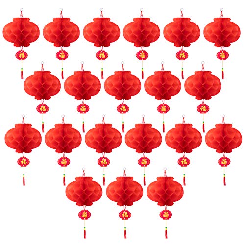 20-Pack 10-Inch Chinese Red Paper Lanterns