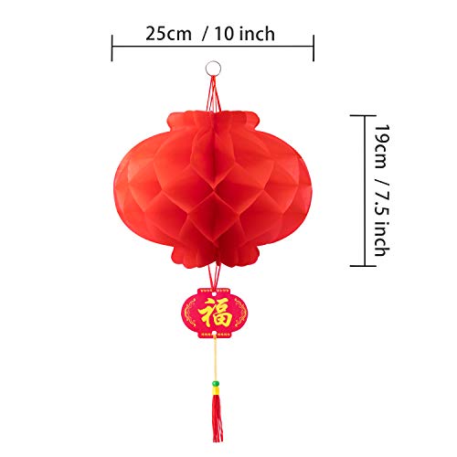 20-Pack 10-Inch Chinese Red Paper Lanterns