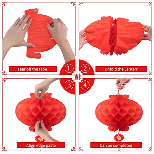 20-Pack 10-Inch Chinese Red Paper Lanterns