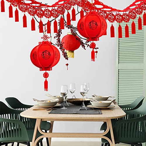 Chinese New Year Red Lantern Garland Set