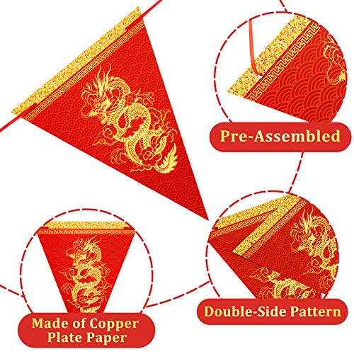 20pcs Dragon Pennant Banner for Chinese New Year