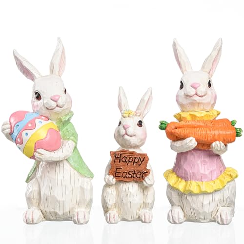 Easter Bunny Gnome Resin Figurines - 3PCS Set
