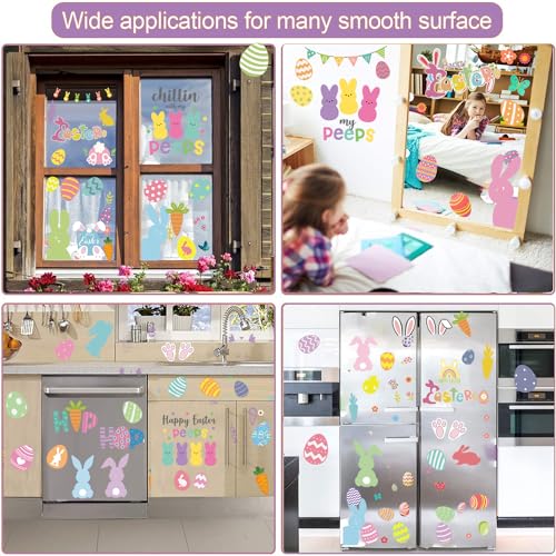 Reusable Easter Bunny Window Clings - 9 Sheets