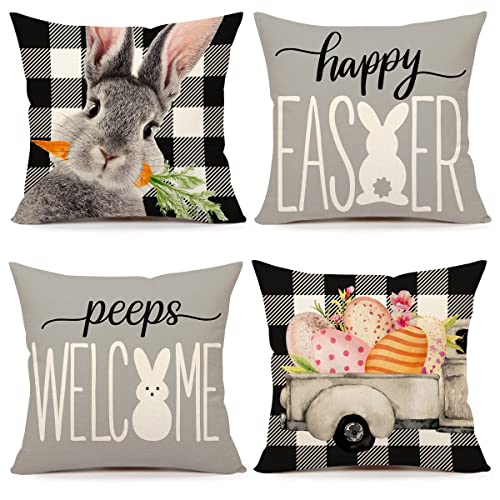Easter Throw Pillow Covers Set of 4