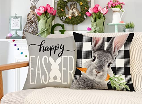 Easter Throw Pillow Covers Set of 4