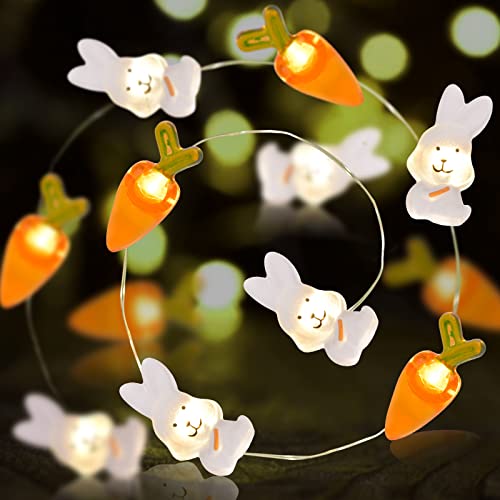 13FT Bunny Carrot String Lights - 50 LEDs