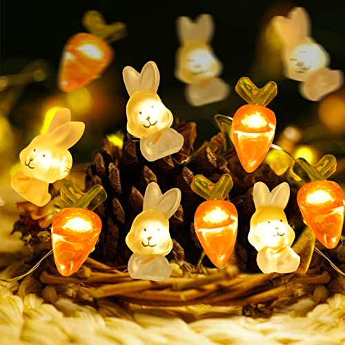 13FT Bunny Carrot String Lights - 50 LEDs