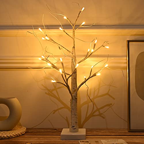 Pre-lit White Birch Tree with Easter Egg Ornaments