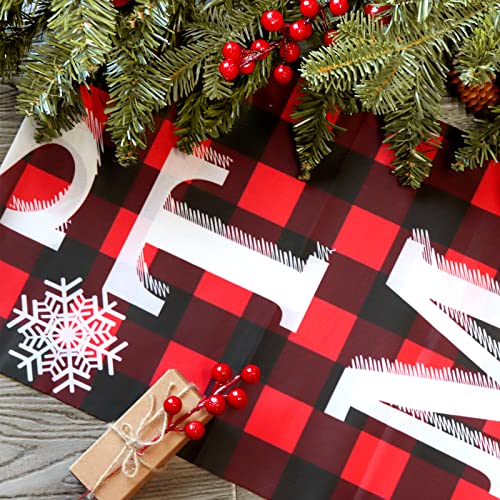 Buffalo Plaid Merry Christmas Outdoor Sign Set