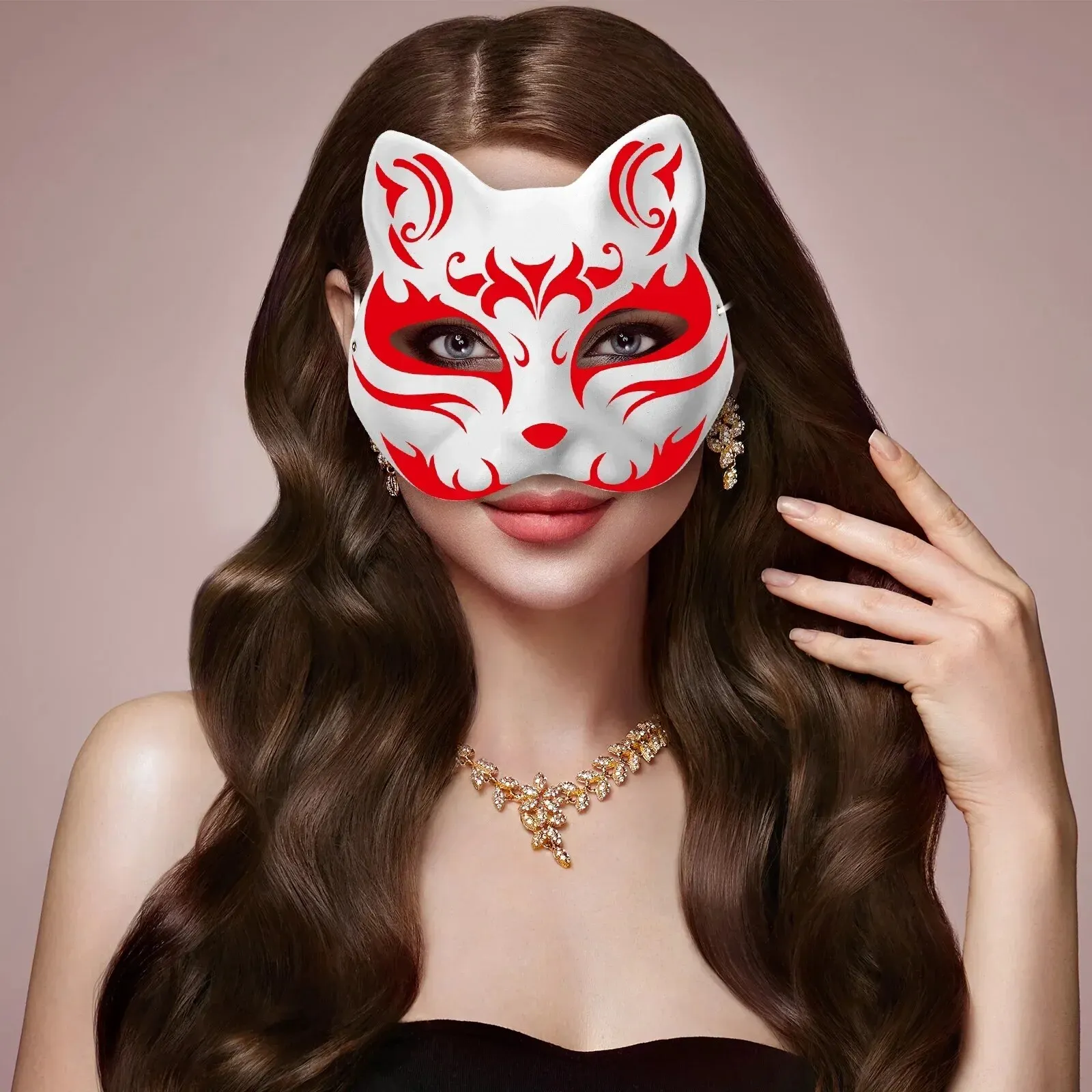 5pcs DIY Paintable Animal Masks for Halloween Decor