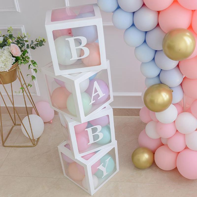 Clear Baby Shower Box for First Birthday Decor