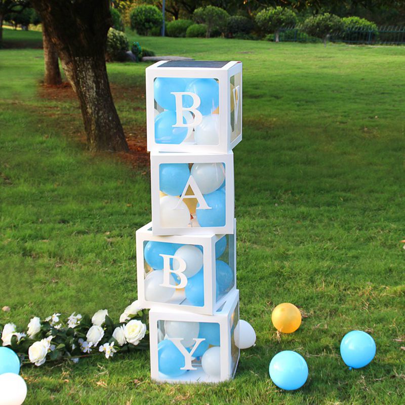 Clear Baby Shower Box for First Birthday Decor