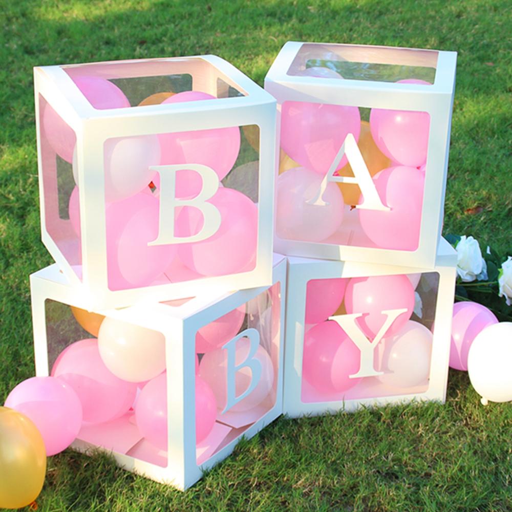 Clear Baby Shower Box for First Birthday Decor