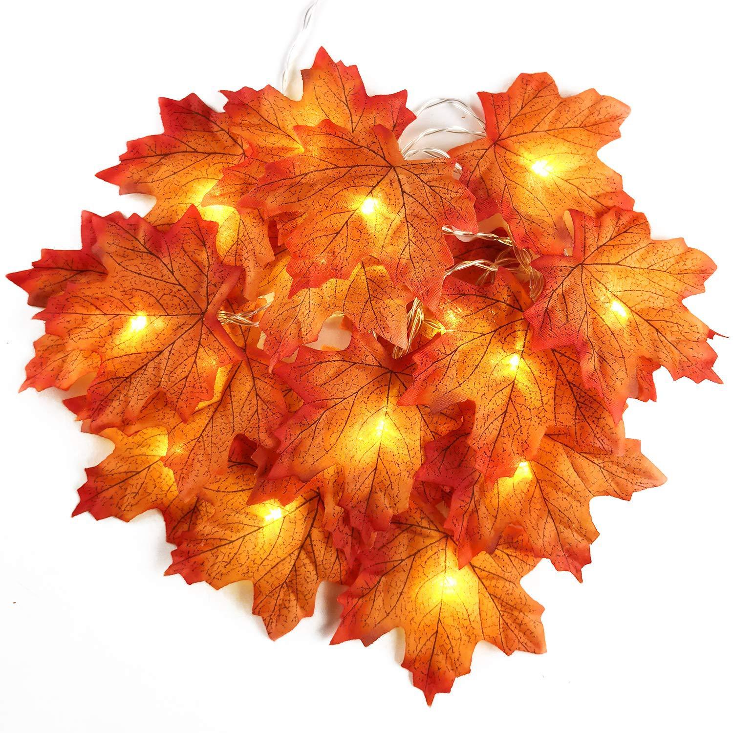 Maple Leaf LED Light String Garland Decorations