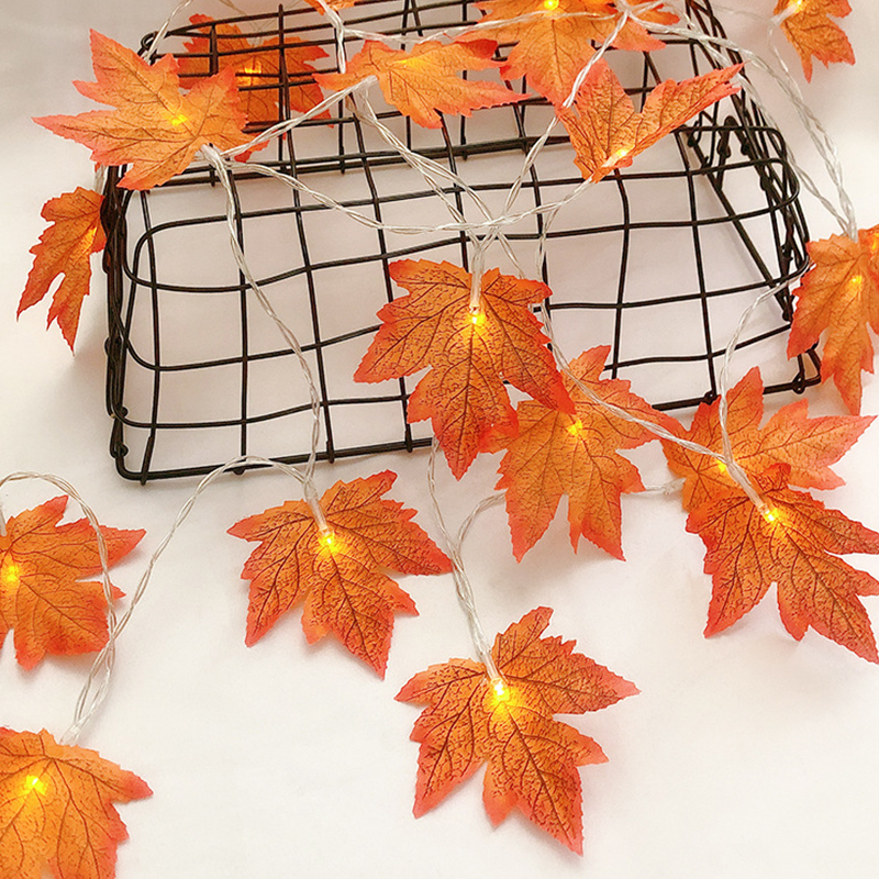 Maple Leaf LED Light String Garland Decorations