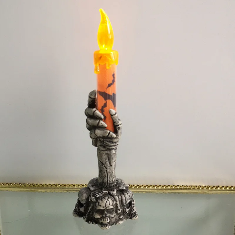 Haunted House Skeleton Ghost Candle Decor