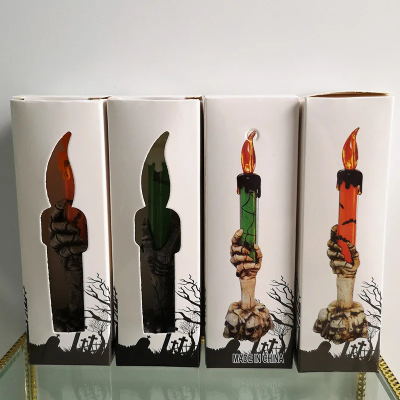 Haunted House Skeleton Ghost Candle Decor