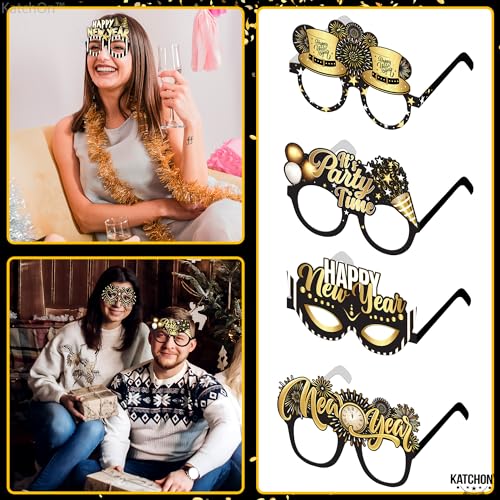 Happy New Year Glasses 2025 - Pack of 12