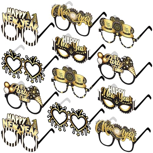 Happy New Year Glasses 2025 - Pack of 12