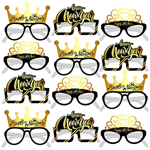 Happy New Year 2025 Glasses - Pack of 12