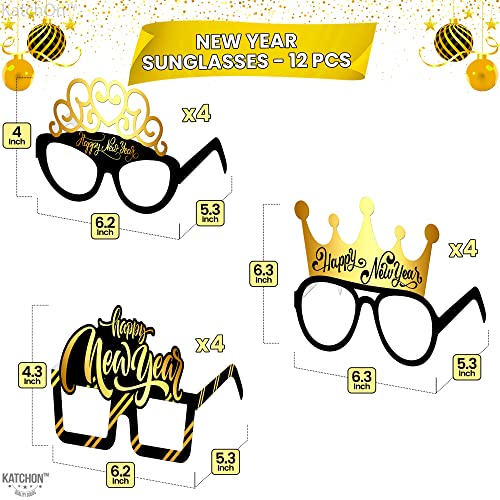 Happy New Year 2025 Glasses - Pack of 12
