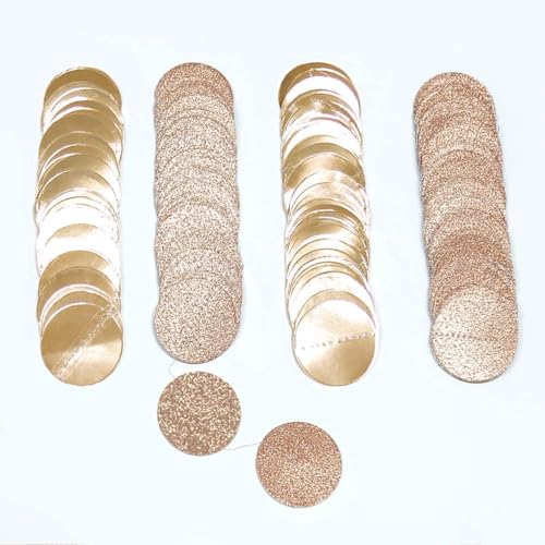 Champagne Gold Circle Dot Garland for Festive Occasions