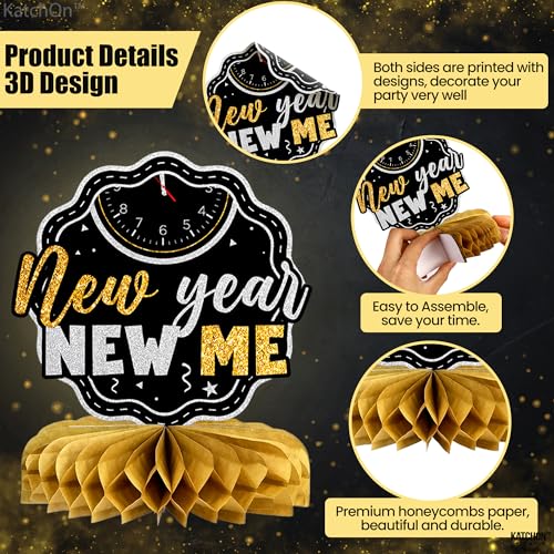 New Year Honeycomb Centerpieces - Pack of 9