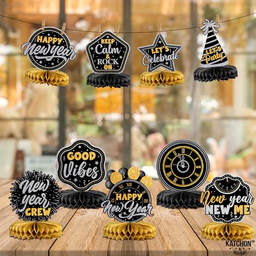 New Year Honeycomb Centerpieces - Pack of 9