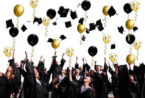 50 Pcs Black and Gold Balloon Decoration Set