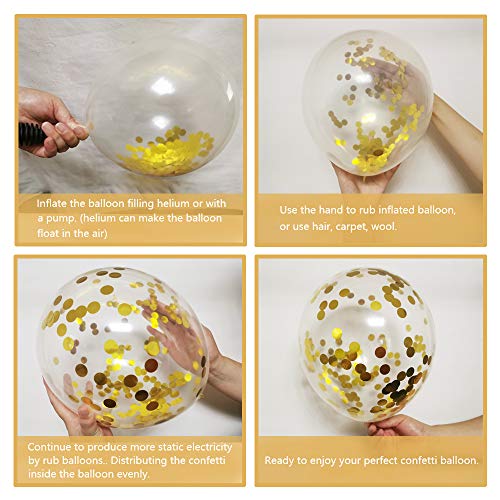 50 Pcs Black and Gold Balloon Decoration Set