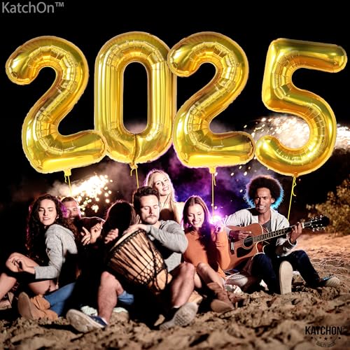 Giant Gold 2025 Balloons for New Year's Decor