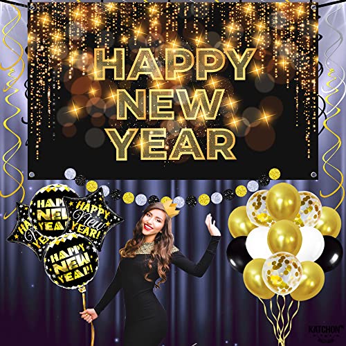 Black and Gold 2025 New Year's Party Pack
