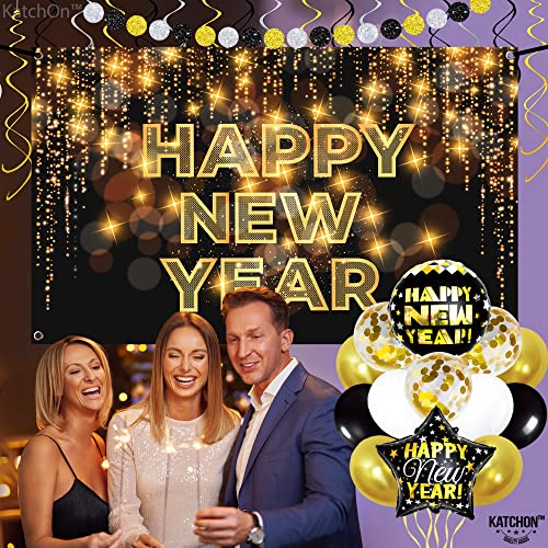 Black and Gold 2025 New Year's Party Pack