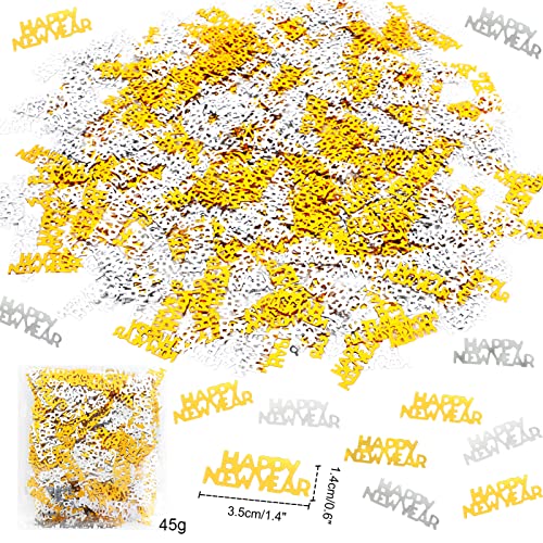 HOWAF New Year Glitter Confetti Table Decorations